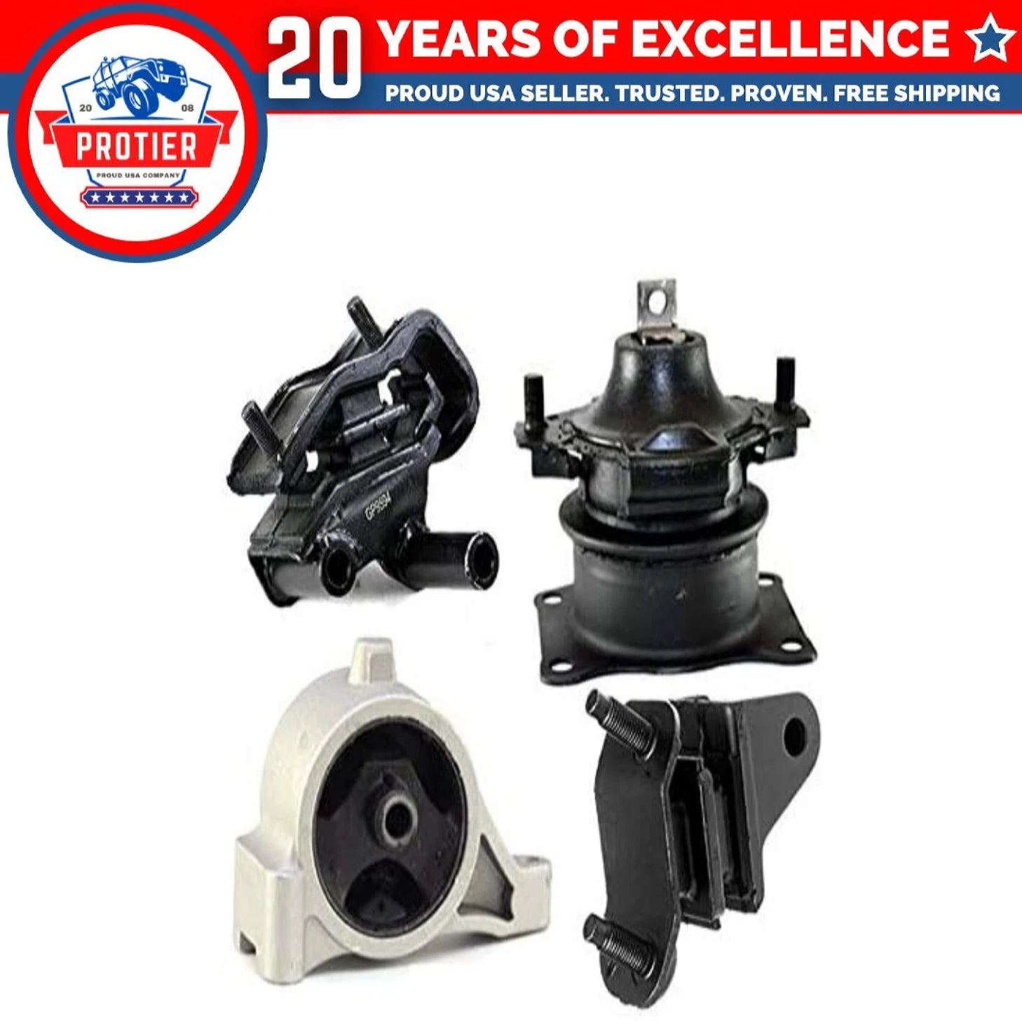 Fits 2010-2014 Honda Ridgeline 3.5L w/AUTO, Motor & Trans Mount Set 4pcs : 6B93BC-57