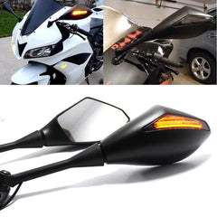 Black LED turn signal mirrors For Honda CBR600RR CBR1000RR CBR500R CBR300R