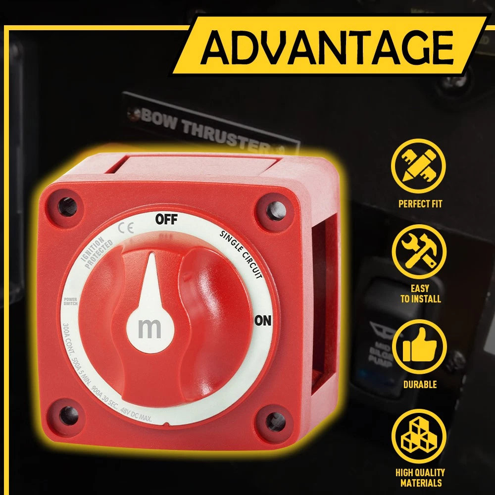 Sea Systems 6006 m-Series Mini On-Off Battery Man Switch Knob Marine Red US EOA 6B93BC-57