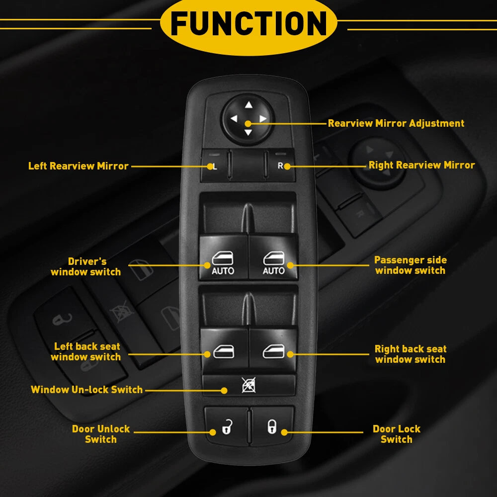 For 2014 - 2019 Jeep Grand Cherokee Driver Left Master Door Power Window Switch 6B93BC-57