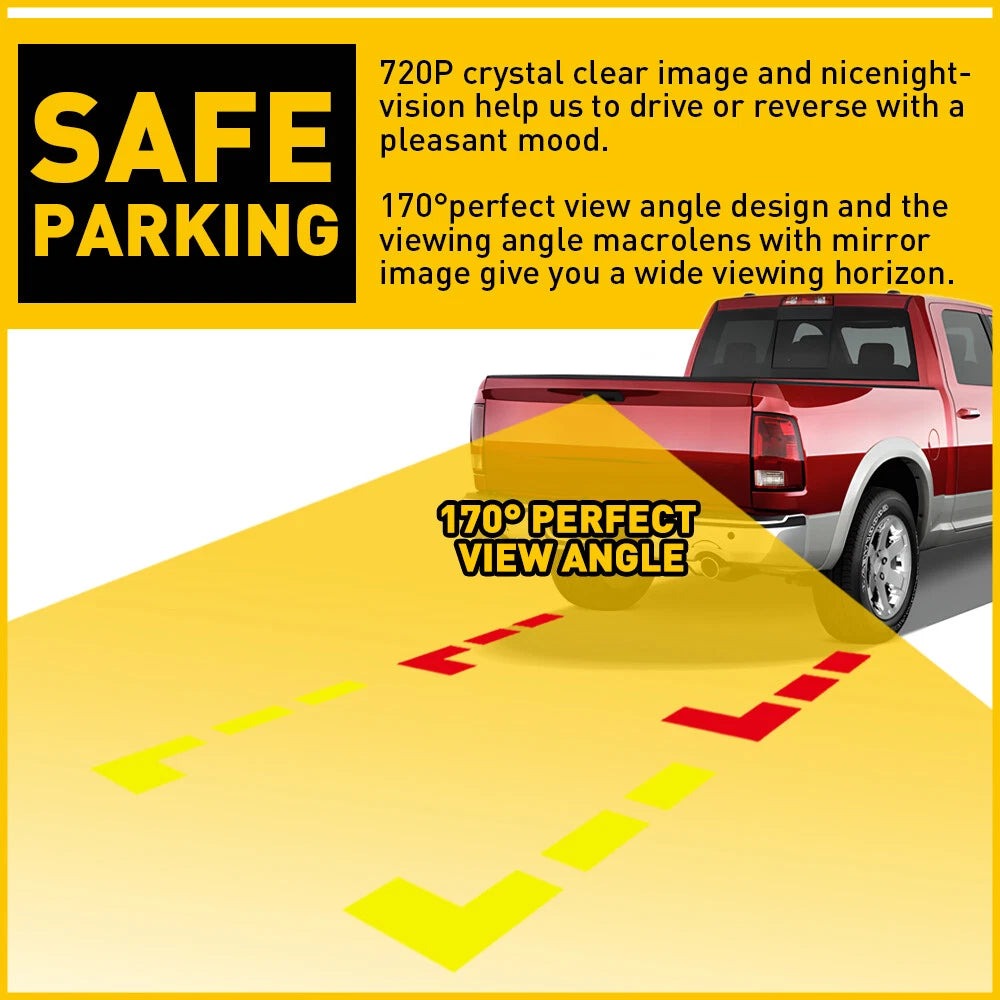 Tailgate Handle Backup Camera Fits 2009-2017 Dodge Ram 1500 2500 3500 US 6B93BC-57