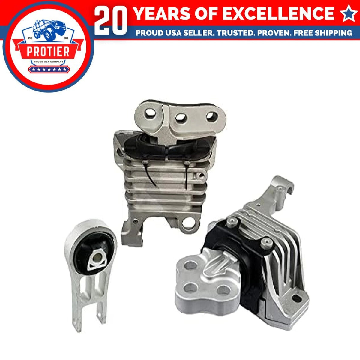 Fits 2015-2017 Chrysler 200 2.4L AUTO Engine Motor&Transmission Mount 3pc 6B93BC-57