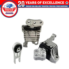 Fits 2015-2017 Chrysler 200 2.4L AUTO Engine Motor&Transmission Mount 3pc 6B93BC-57