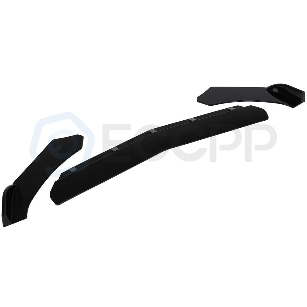 Universal Adjustable Gloss Black Front Bumper Lip Spoiler High Quality PP 6B93BC-57