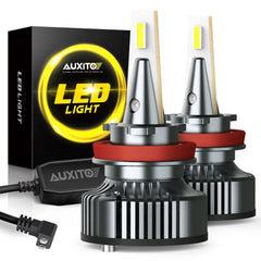 AUXITO H11B Super White No CANbus Error LED Headlight Bulbs High Low Beam Combo AUXITO