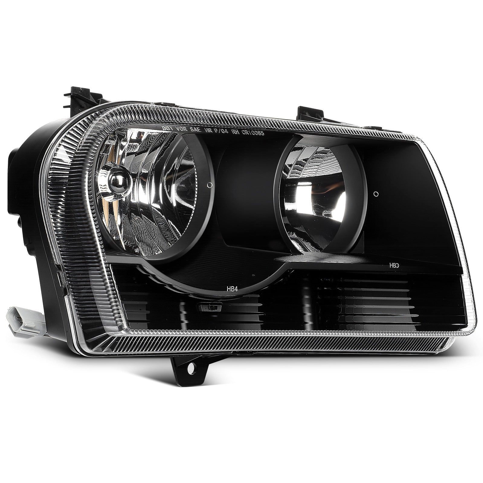 For Chrysler 300 2.7L 3.5L 2005-2010 Black Housing Headlights Assembly Pair 6B93BC-57