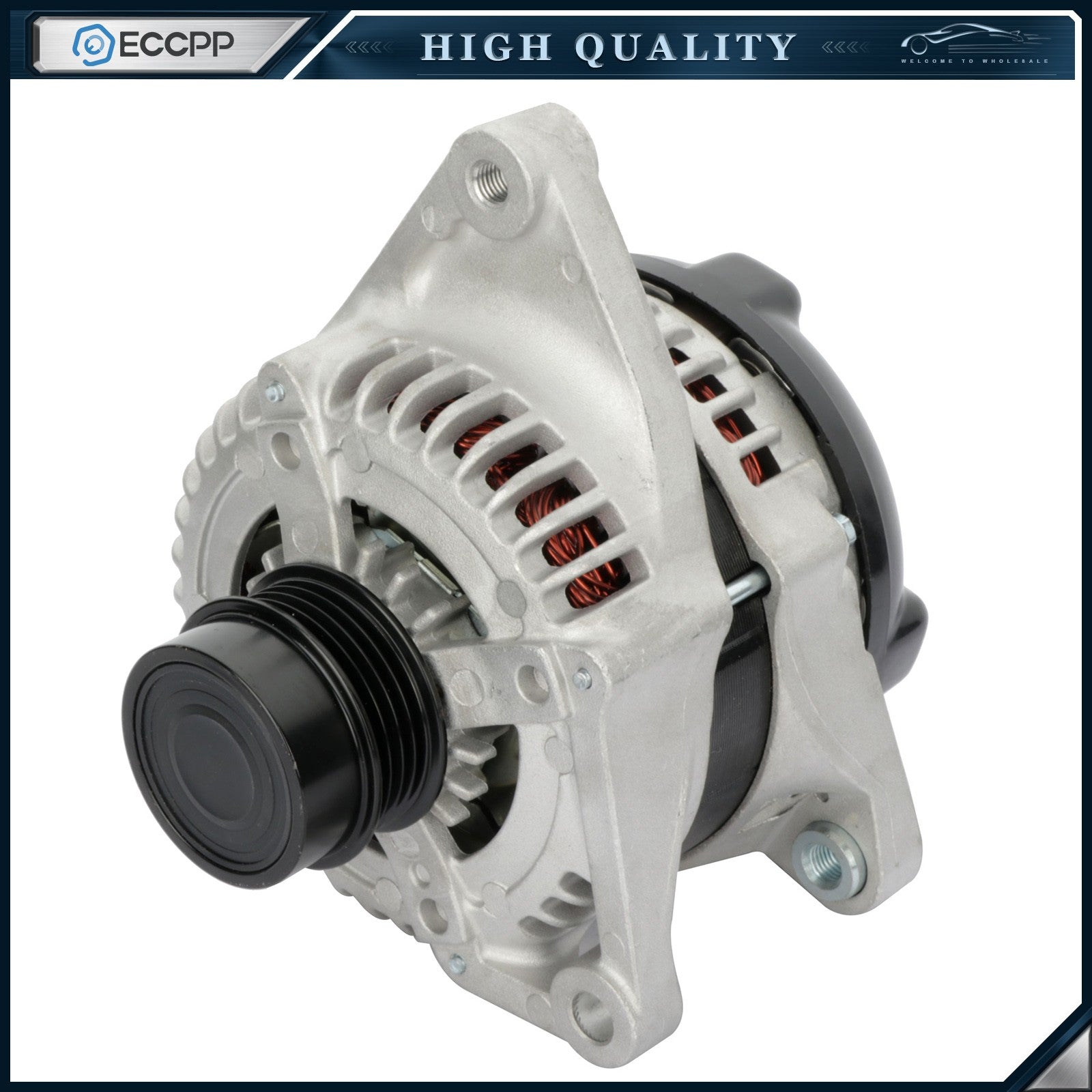 ECCPP Alternator 11516 Fits 2010-11 Toyota Camry 2.5L 100Amp,4 Groove Serpentime ECCPP