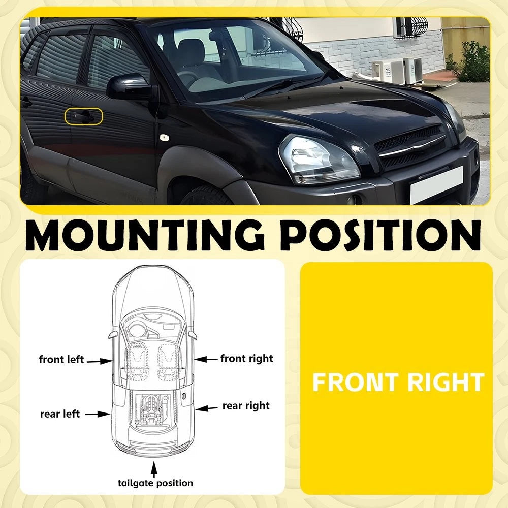Front Right Black Exterior Door Handle For Hyundai Tucson 2005-09 HY1311108 EOA 6B93BC-57
