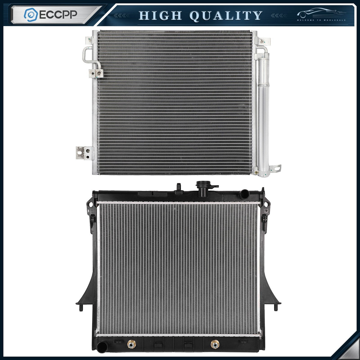 Aluminum Radiator & AC Condenser Cooling Kit For 2009-2012 Chevrolet Colorado 6B93BC-57