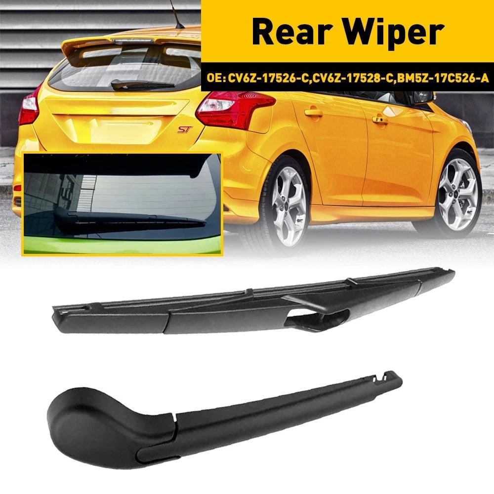Rear Wiper Arm & For Blade 2012-2018 Ford Focus hatchback Back Windshield Wiper 6B93BC-57