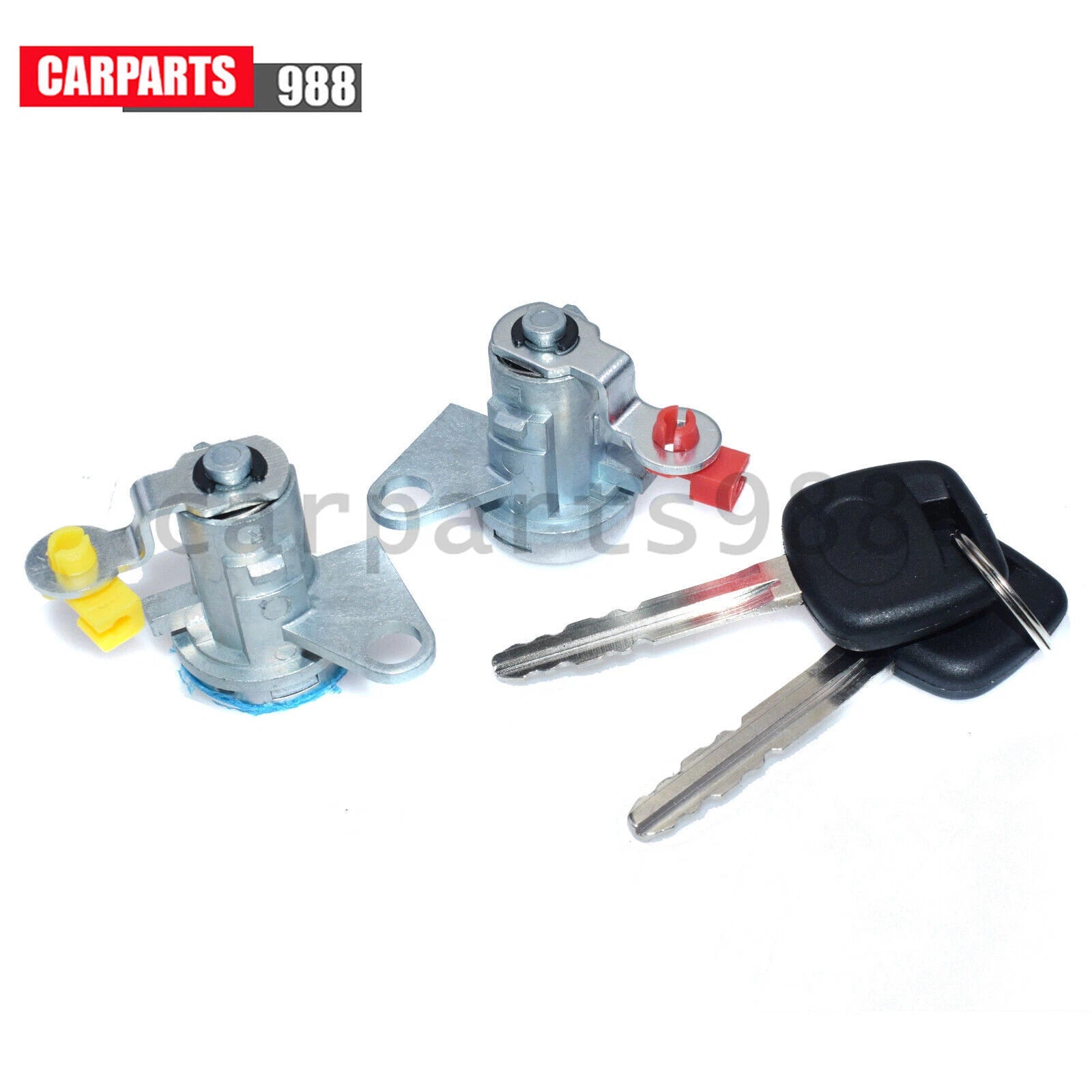Pair of Door Lock Cylinder with Keys For 96-00 Toyota RAV4 6905142050 6905142060 6B93BC-57