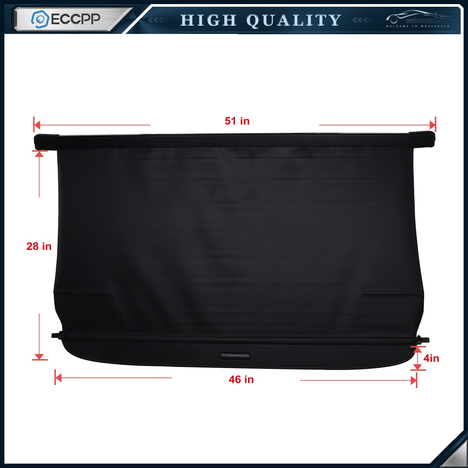 Tonneau Retractable Security Cargo Cover Black For Jeep Patriot For Jeep Compass 6B93BC-57