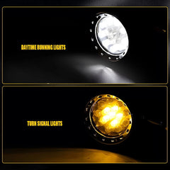 2x Chrome Bullet Motorcycle LED Front White+Amber Blinker Turn Signal Lights EOA 6B93BC-57