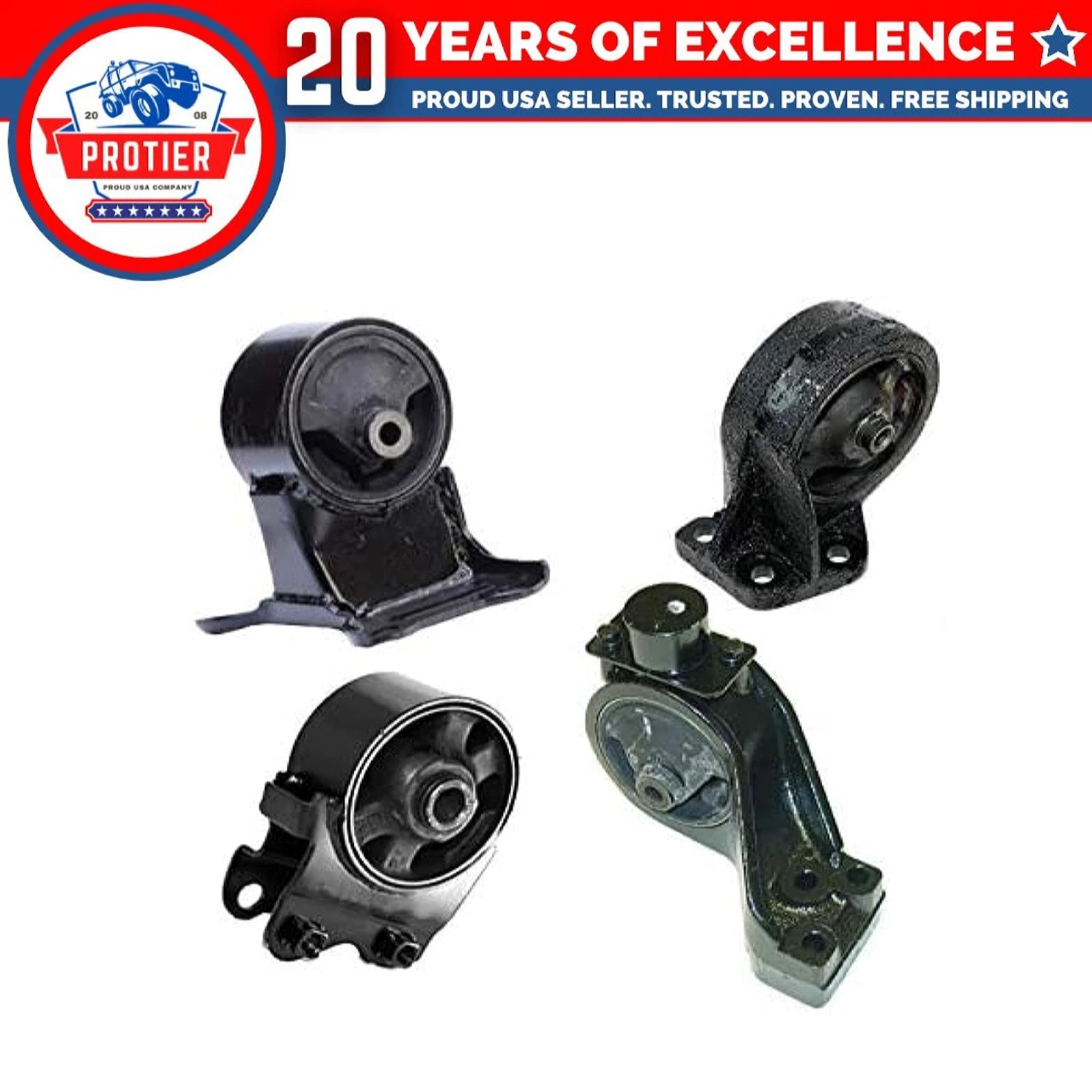 Fits 2002-2005 Hyundai Sonata 2.7L w/MANUAL Trans. Motor & Trans Mount Set : 6B93BC-57