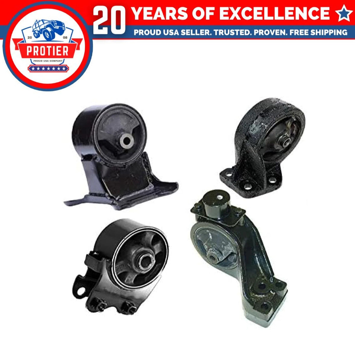 Fits 2002-2005 Hyundai Sonata 2.7L w/MANUAL Trans. Motor & Trans Mount Set : 6B93BC-57