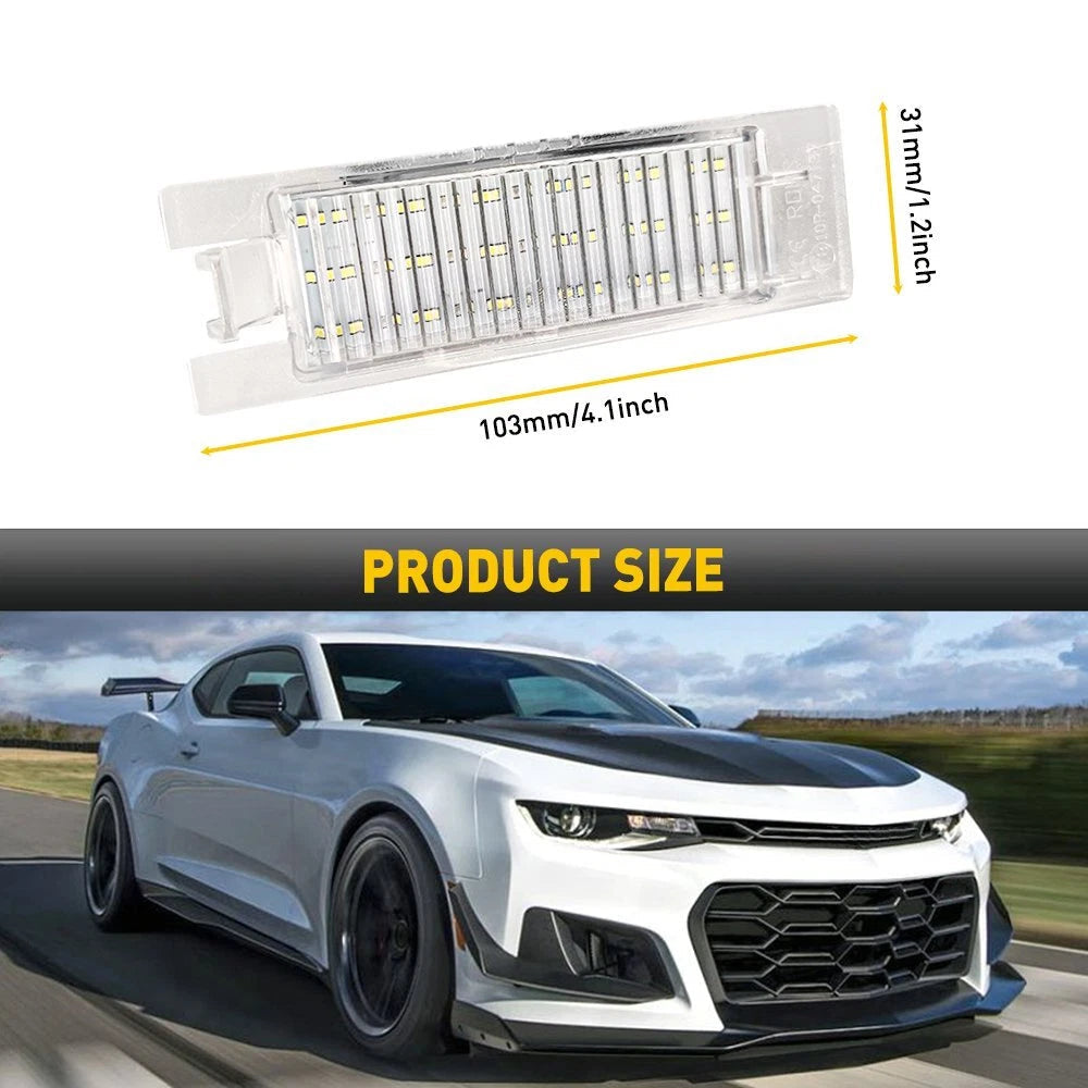 2PC SMD LED License Light 6000K Plate Diamond White For Chevy Camaro Malibu Volt 6B93BC-57