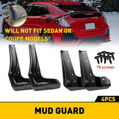 For Honda Civic Hatchback 2017-2021 Hatch Mud Flaps Splash Guards Mudguards Set 6B93BC-57