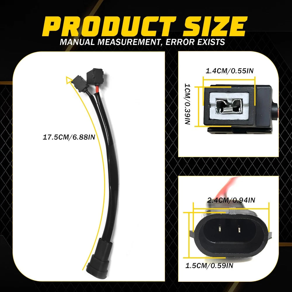 Conversion Wire H11 to H1 Two Harness Fog Light Bulb Adapter Socket Lamp Replac 6B93BC-57