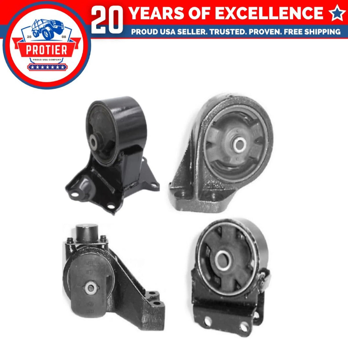 Motor & Trans Mount 4PCS Set Fit 01 Kia Optima 2.5L/ 02-06 Kia Optima 2.7L 6B93BC-57