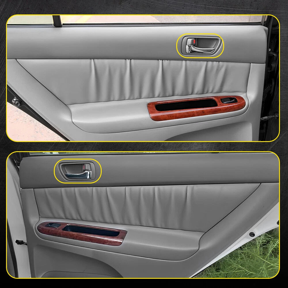 Door Handle Inside Gray Chrome Left Right Pair Set for 2002-2006 Toyota Camry EA 6B93BC-57