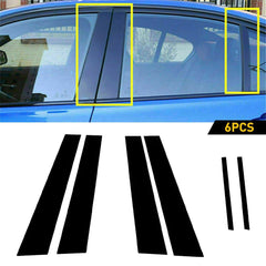 For Dodge Charger 2011-2021 6pc Black Pillar Posts Set Door Trim Piano Cover EOA 6B93BC-57