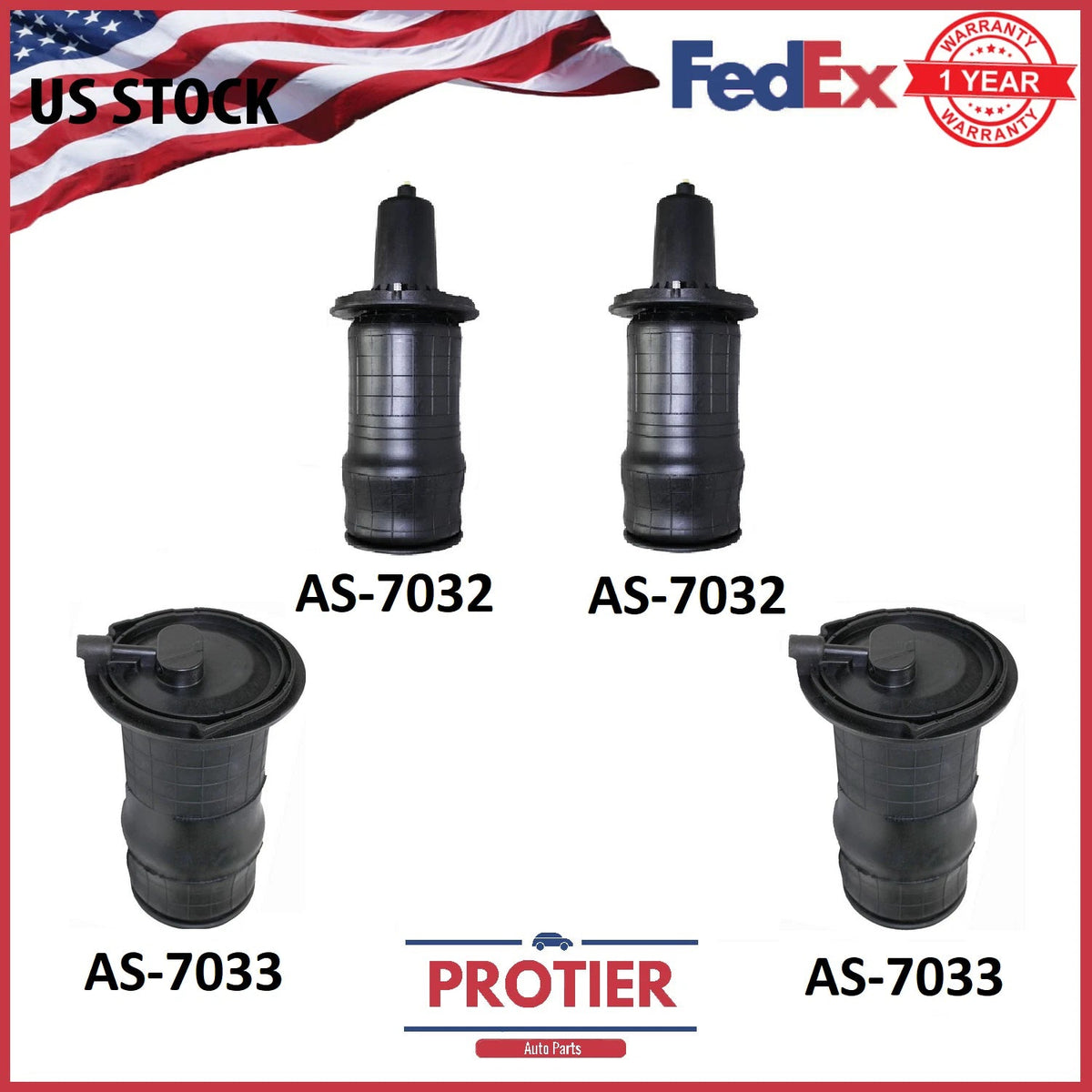 Front & Rear Air Suspension Spring 4PCS Set Fit 1995-2002 LandRover RangeRover 6B93BC-57