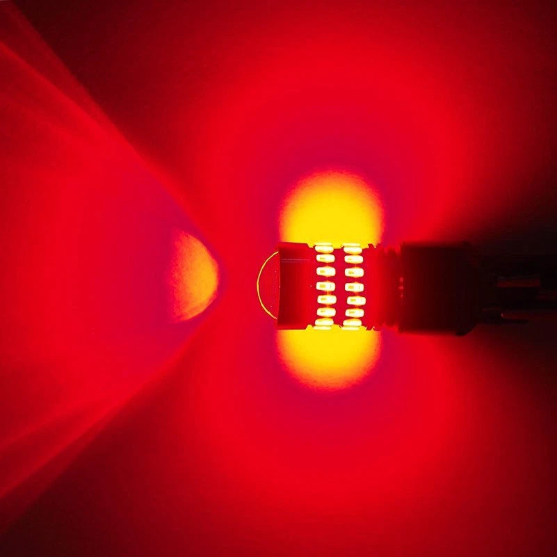 Alert Flash Strobe Blinking 7443 7440 Red LED Brake Tail Stop Signal Light Bulb 6B93BC-57