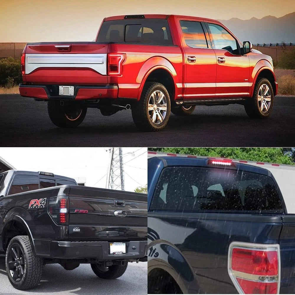 For 2009-2014 Ford F-150 3rd Third Brake Light LED Smoke Rear Reverse Cargo Lamp 6B93BC-57