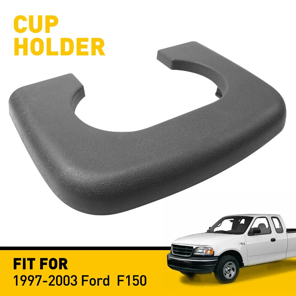 For Ford F150 Center 1997-2003 Console Cup Holder Replaces Pad Light Dark Grey A 6B93BC-57