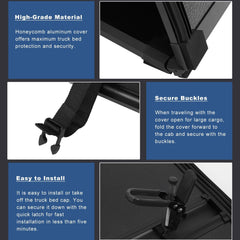 ECCPP 5ft Hard 3-Fold Truck Bed Tonneau Cover Fits Nissan Frontier 2005-2018 Bed ECCPP