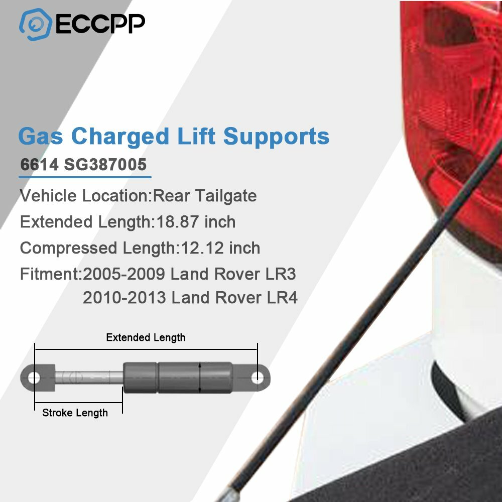 ECCPP 2x Window Lift Supports Struts For 2005-13 Land Rover LR3/2009-13 LR4 6614 ECCPP