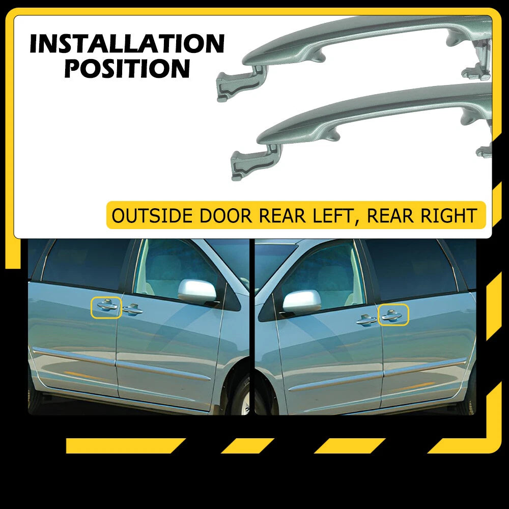 Outside Exterior Sliding Door Handle Left Right Rear For 04-10 Toyota Sienna EOA 6B93BC-57