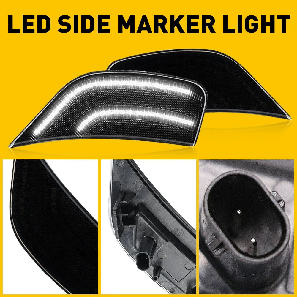 SMOKED LED SIDE MARKER LIGHT FOR 2021-23 CHEVY TAHOE(5TH GEN) SUBURBAN(12TH GEN) 6B93BC-57