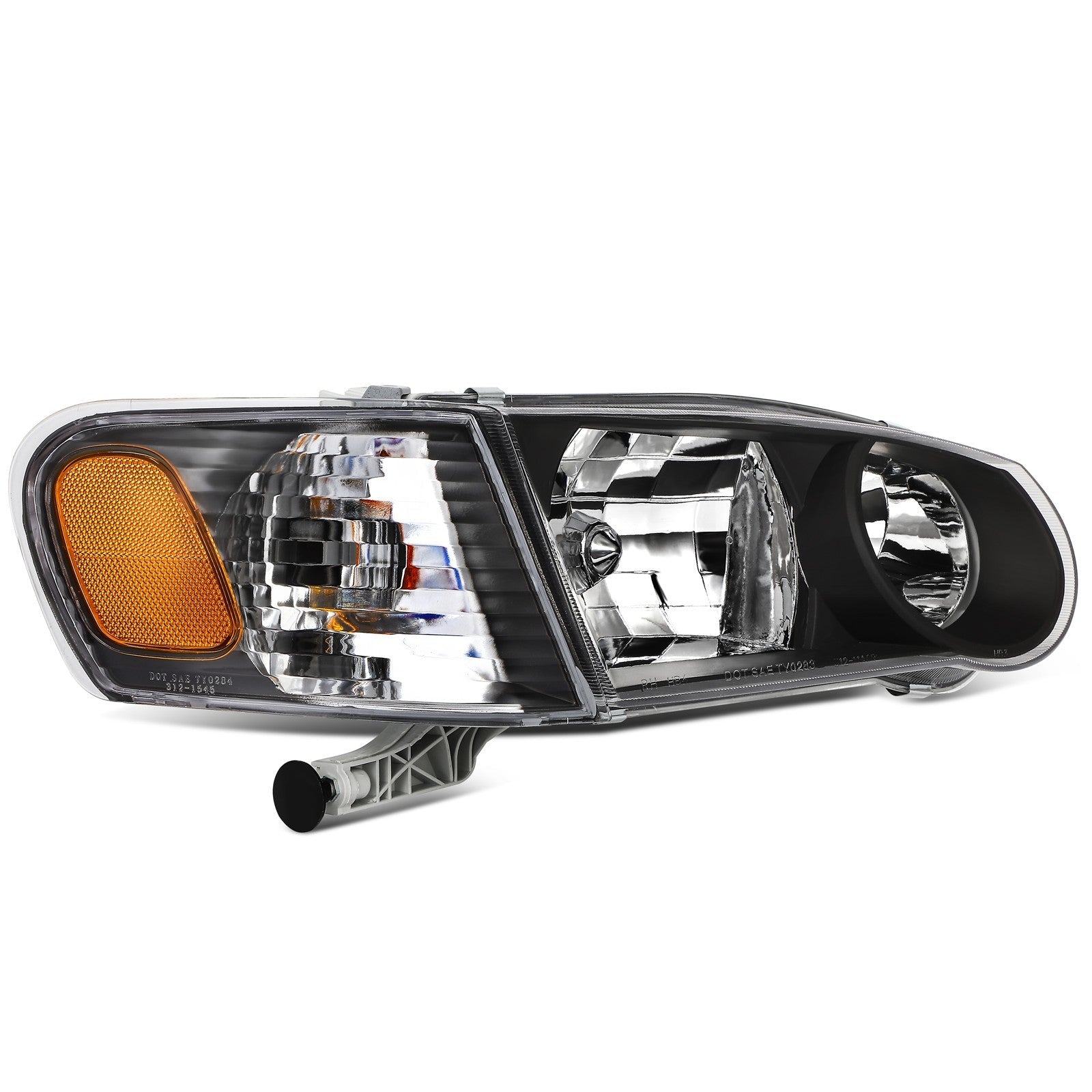 ECCPP Headlights Assembly For Toyota For Corolla 2001-2002 Pair Kit Black Amber 6B93BC-57