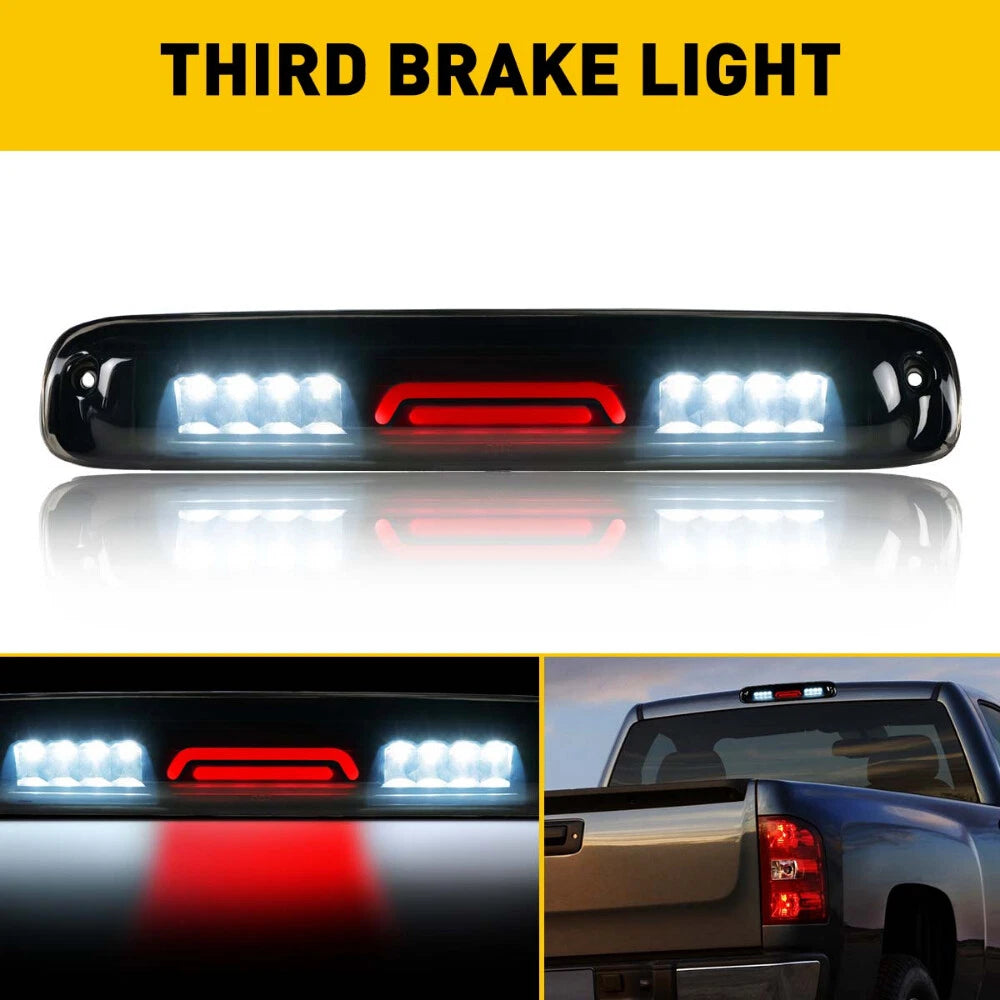 Fit For 99-07 Silverado Sierra Black Smoked 3D Third 3rd Brake Cargo Light EOA 6B93BC-57