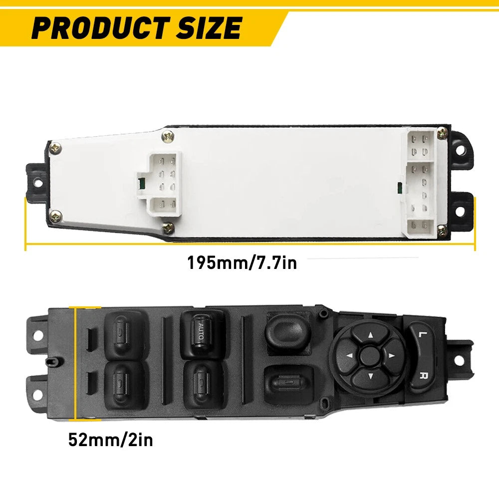 Master Power Switch Door Window Fits 1997-2001 Cherokee Sport Jeep 12+8 Pin Auto 6B93BC-57