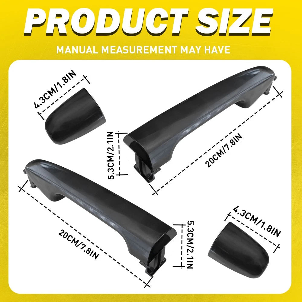 2PCS For 2009-2015 Toyota Venza Outside Exterior Door Handle Rear Left Right EOA 6B93BC-57