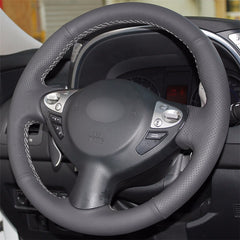 Top Leather Steering Wheel Hand-stitch on Wrap Cover For Infiniti FX35 FX37 FX50