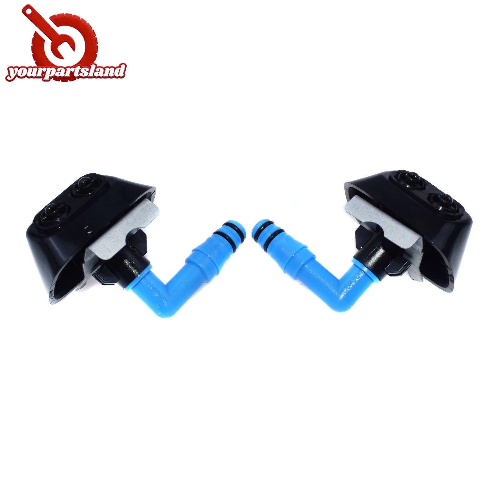 Front Pair Headlight Washer Jet Nozzle w/ Cover for Saab 9-3 2004-2011 12803972 6B93BC-57