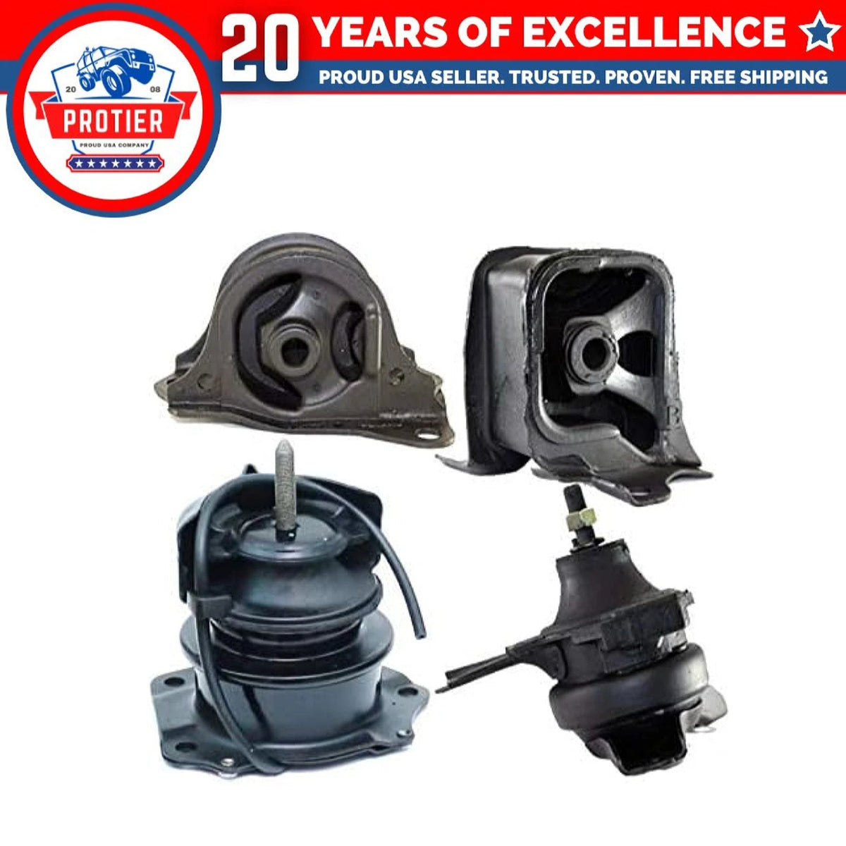 Fits 1998-1999 Honda Accord 2.3L AUTO Motor &Trans Mount Set 4PCS No Vaccum Hose 6B93BC-57