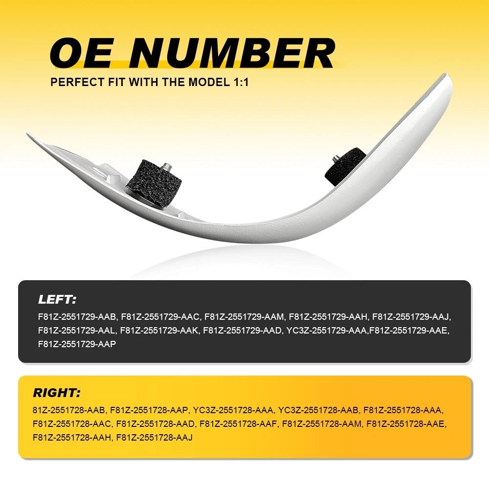 Cab Corner Roof Molding Trim White For 99-07 Ford Super Duty F-250 F-350 F-450 A 6B93BC-57