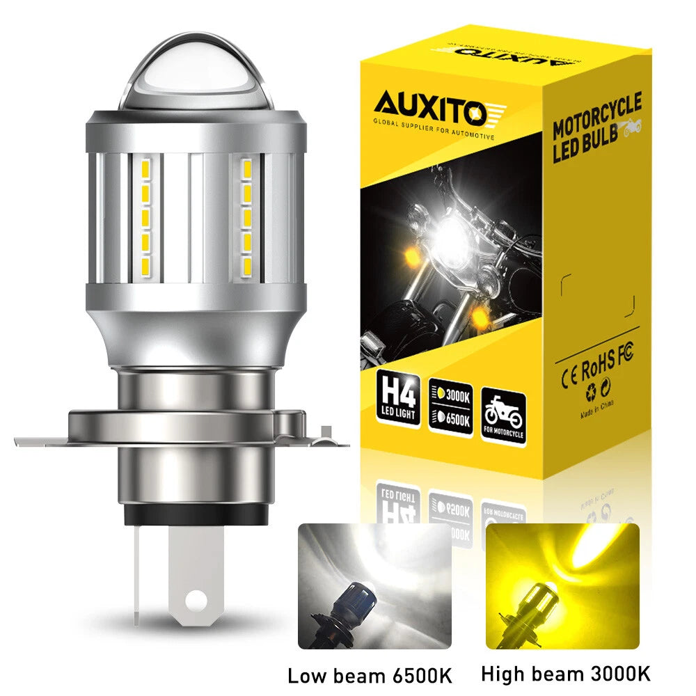 H4 LED Front Light Bulb Headlight Hi/Lo Beam Super Bright Bicolor For Motorcycle 6B93BC-57