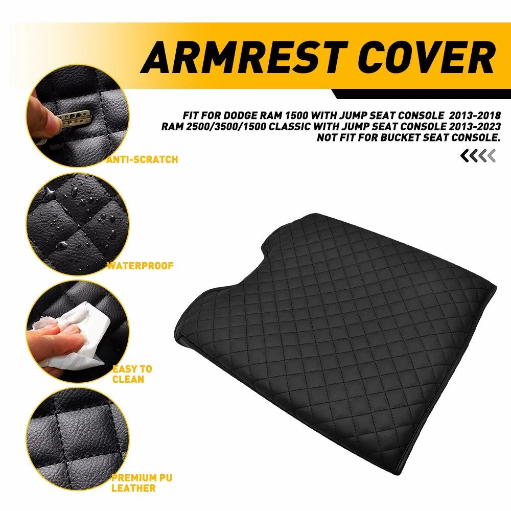 For 2013-2018 Dodge Ram 1500 Jump Seat Center Console Armrest Cover Accessorie A 6B93BC-57