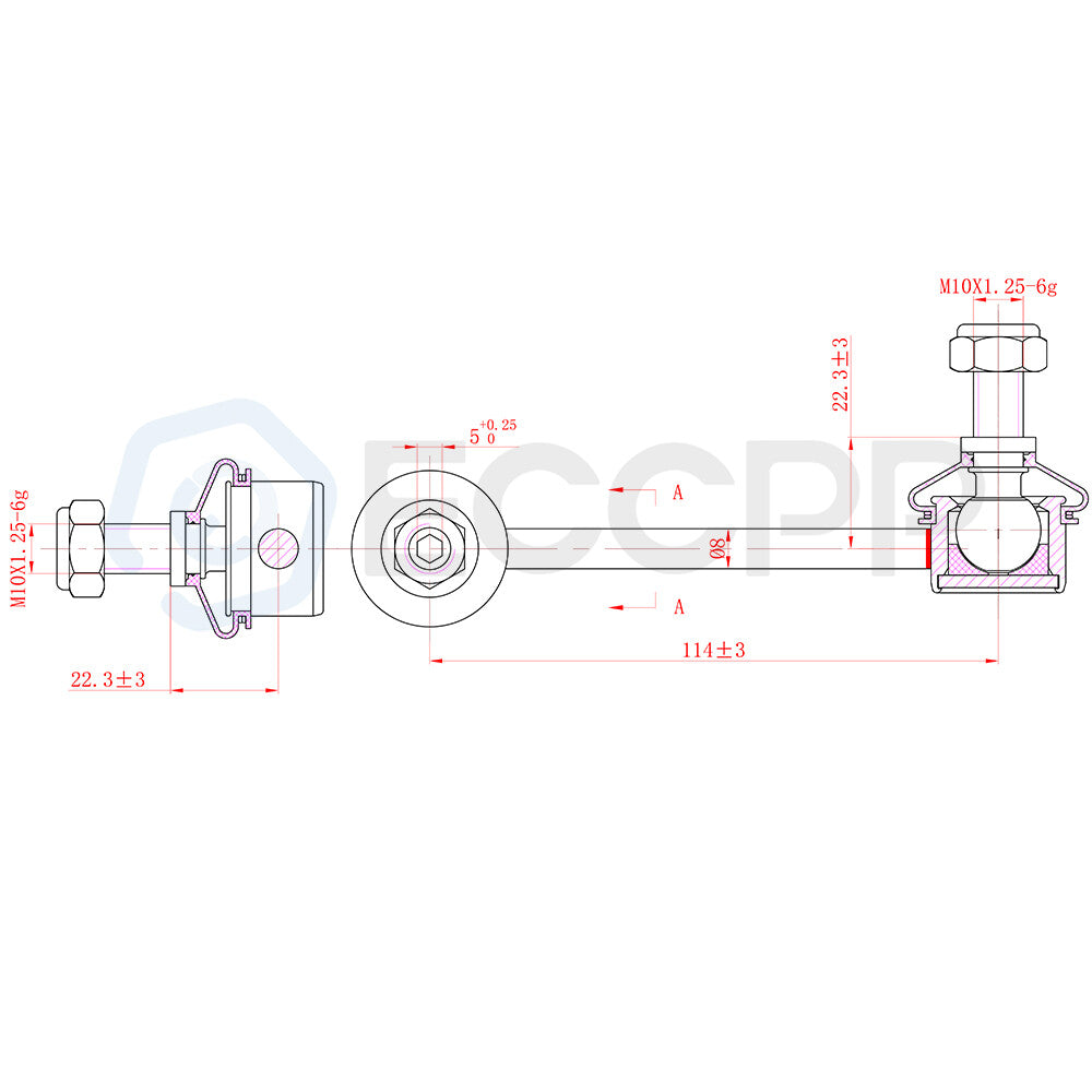 6PCS Front Lower Control Arms Rear Sway Bar Links Kit For 2003-2007 Honda Accord 6B93BC-57