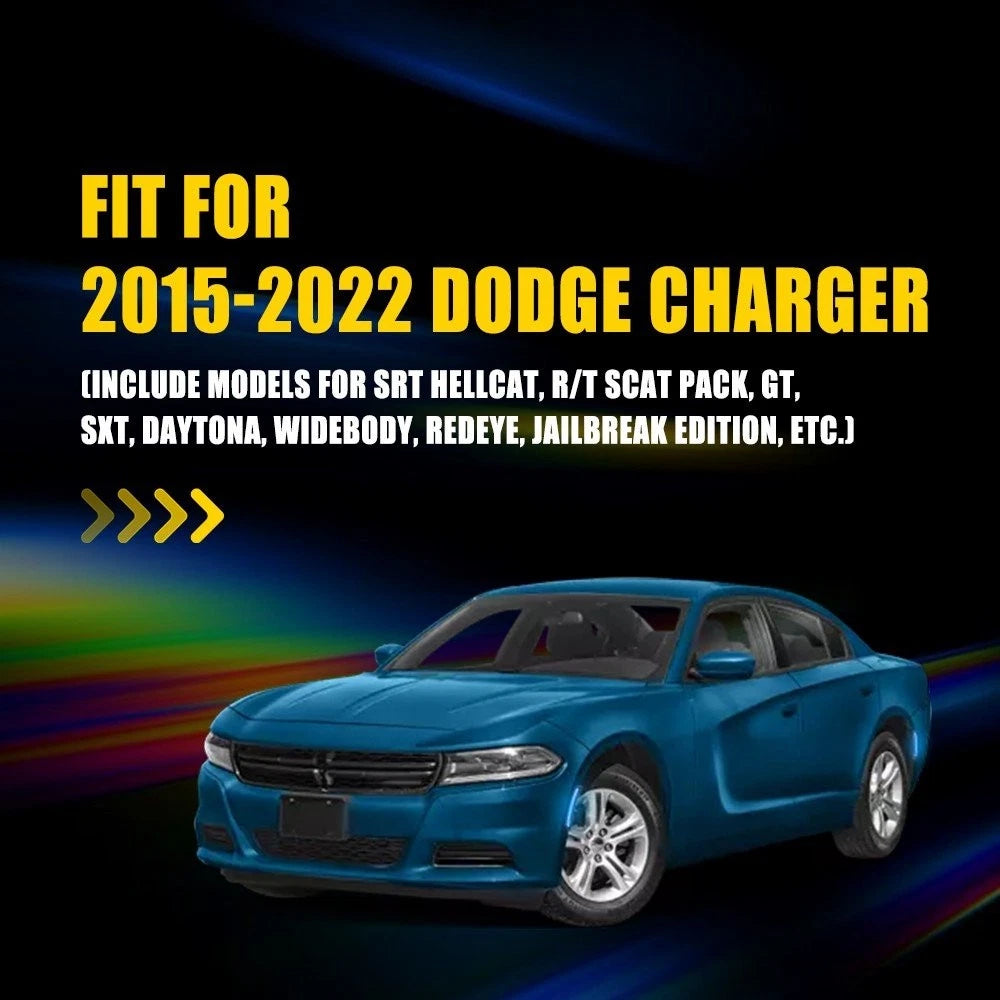 For 2015-23 Dodge Charger Blue Front Rear LED Side Marker Light Smoked Dynamic A 6B93BC-57