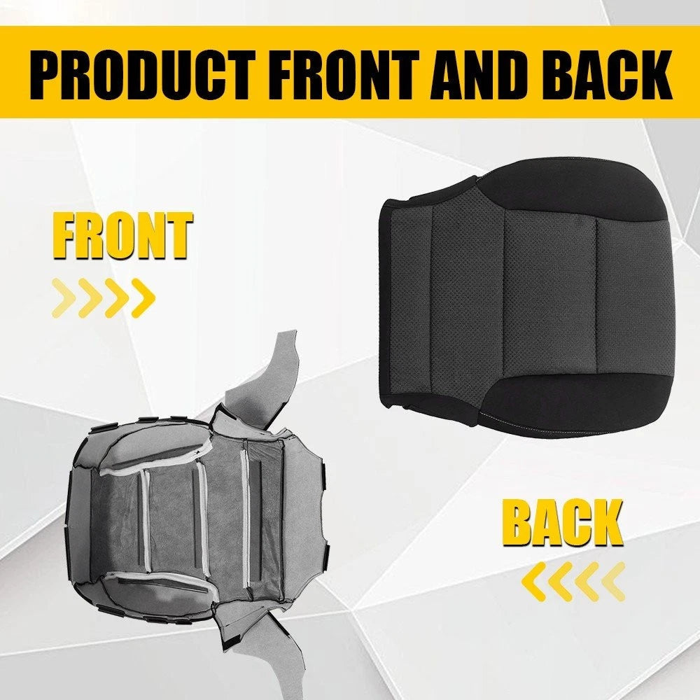 Driver Bottom Cloth Seat Cover Black for 2014-18 GMC Sierra 1500 2500HD 3500HD A 6B93BC-57