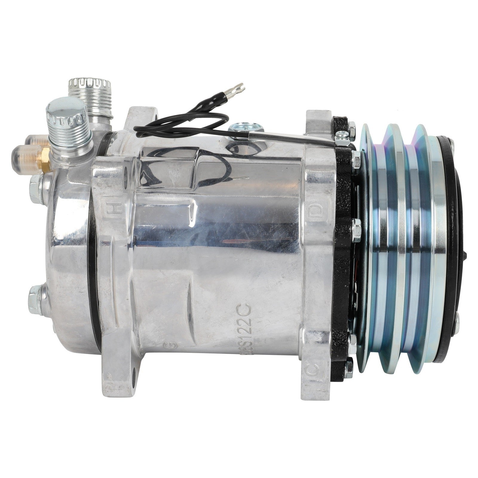1x A/C Compressor with Clutch for Sanden 508 2-Groove V-Belt 6B93BC-57