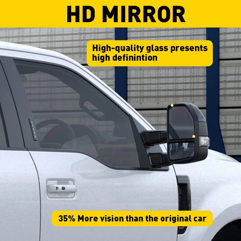 For 2015-2022 F150 250 350 450 550 Mirror Tow Glass Upper Heated Passenger EOA 6B93BC-57