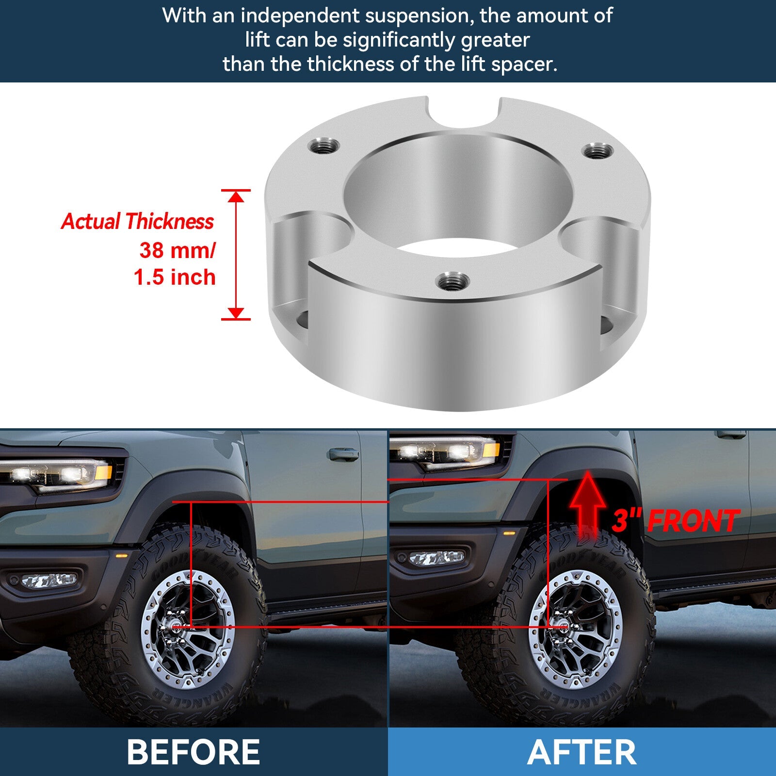 Full Set Leveling Lift Kit 3" Front and Rear For Toyota Tacoma 6 Lug 2005-2023 6B93BC-57