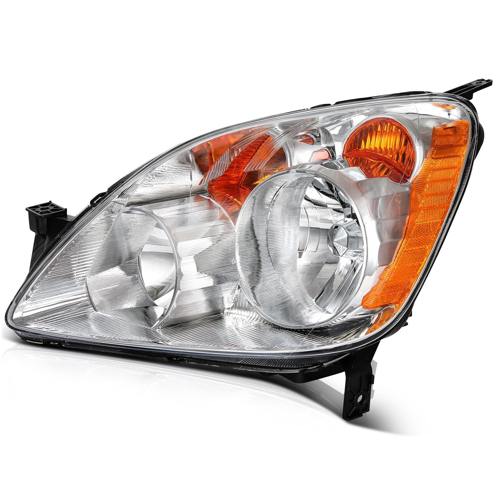 ECCPP Headlights Assembly For Honda CR-V CRV 2.4L 2005-2006 Pair Chrome Amber 6B93BC-57